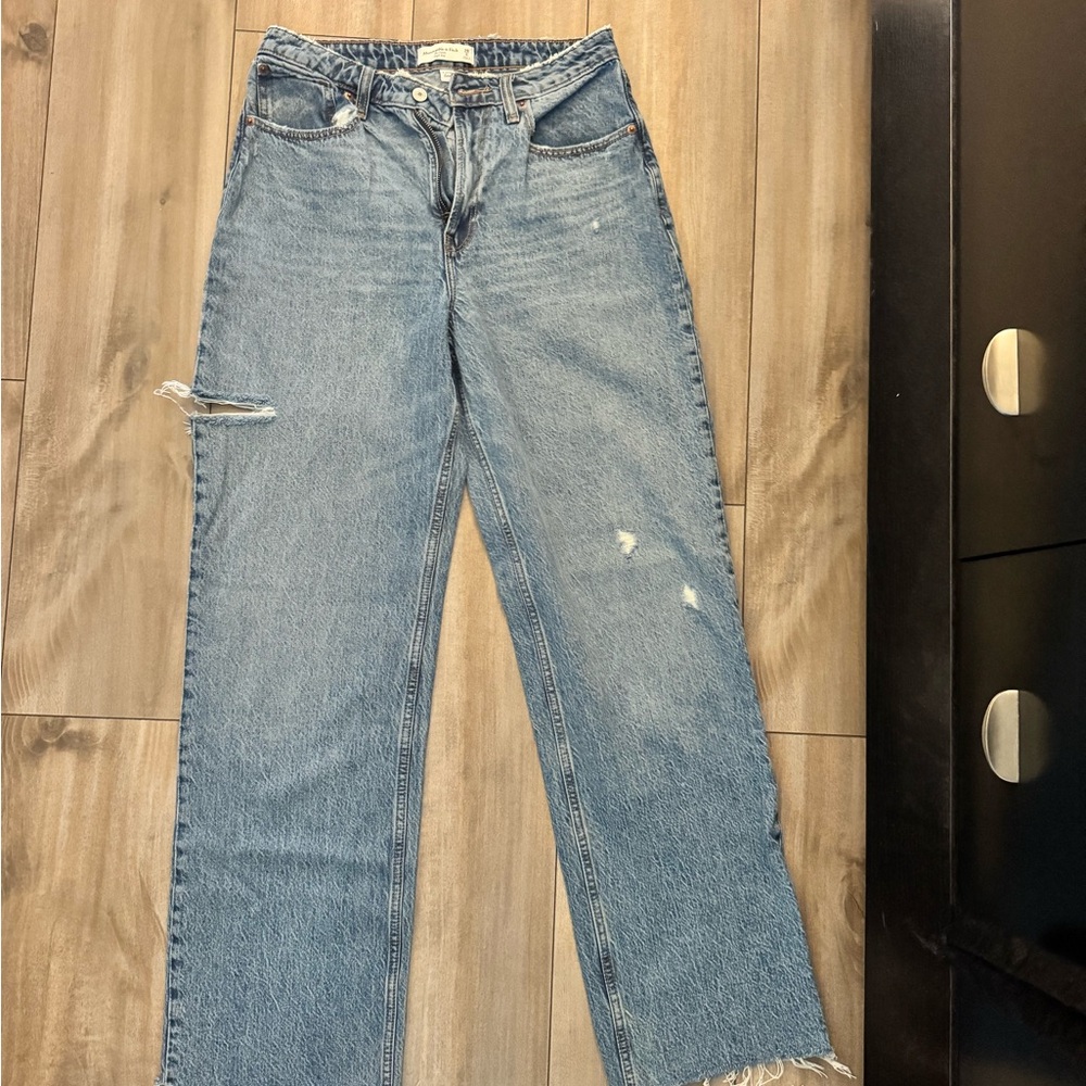 Abercrombie & Fitch Blue Straight Leg Jeans